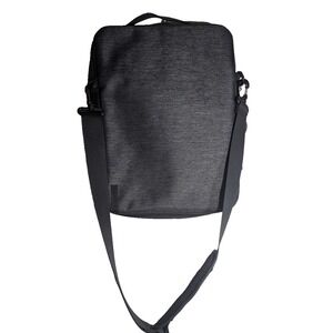 FINPAC Laptop Shoulder Bag messager strap Gray 14 x 10.5 padded with hand strap